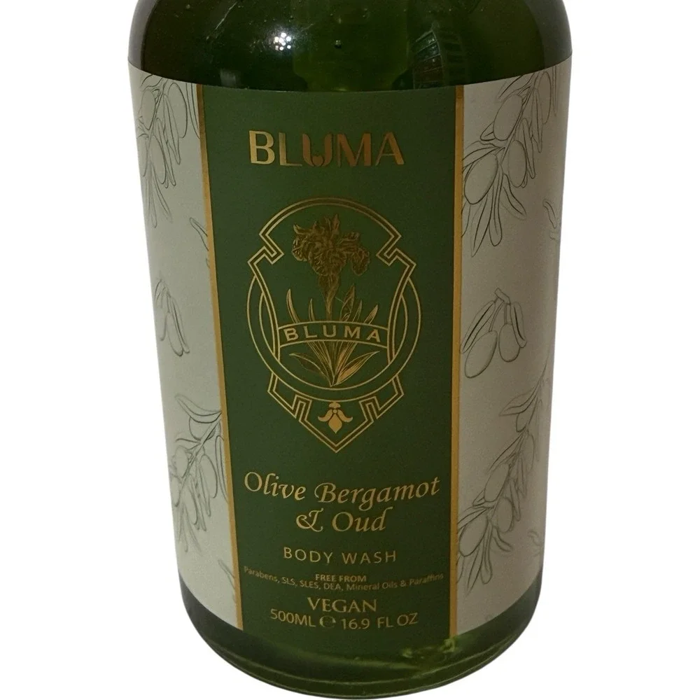 Bluma Olive Bergamot & Oud Vegan Body Wash 16.9 fl oz‎ Pump Bottle